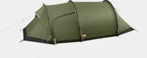 Fjällräven Keb Endurance 3 kolmen hengen tunneliteltta vihreänä.